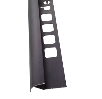 ZB10, Алюминиевый  профиль для керамической плитки 10 мм, наружный, 2.5 м Black Matt