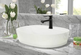 Смеситель для умывальника SIROS BLACK, Invena, Польша