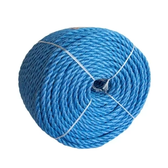 Веревка полипропиленовая трехпрядная крученая 6мм x 100м, синяя