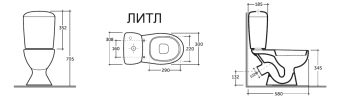 Унитаз детский LITL MS INCOER 1 BUTON .ALB 1C