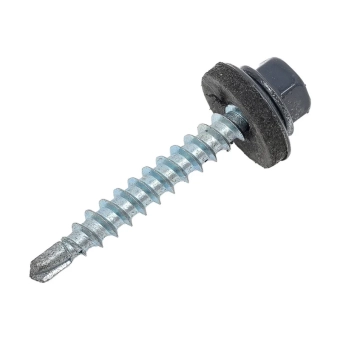 Саморез 4,8x55мм RAL7024 по дереву кровельный_EPDM