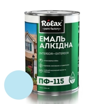 Срок Эмаль алкидная ПФ-115, глянцевая, без мела, основа микро мрамор, Светло-голубая, 0,9л