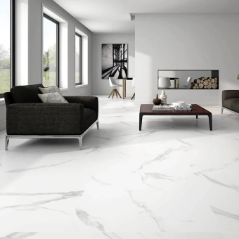 Плитка керамогранит CALACATTA 120*60 см, матовая, белый, мрамор