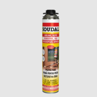 Пена монтажная полиуретановая профессиональная Yellow, летняя, для пистолетаl 750ml, Soudal