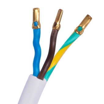 Кабель с вилкой e.wire.plug.white.1,5, 3х1,5, 1,2м, белый