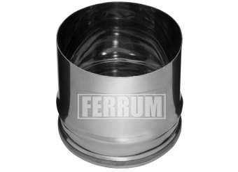 Заглушка ревизионная внутренняя для дымохода нержавейка (сталь ASI-430/0,5мм), Ø197мм, FERRUM