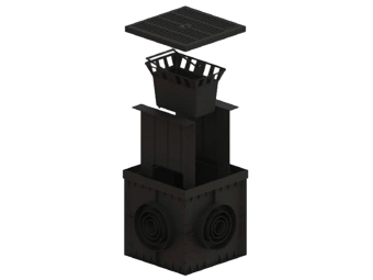 Решетка ливневая пластиковая Vodaland Basic для дождеприемника 300х300 A15 (280x280x23)