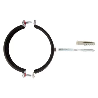 Стальной хомут 32-36 мм 1" с резиновым вкладышем, M 8