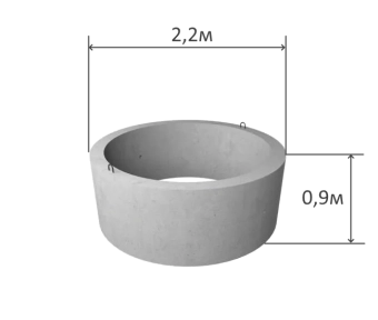 Кольцо железобетонное D=2.2m H=0.9