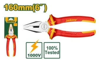 Плоскогубцы с диэлектрическими рукоятками 160мм 1000V; Jadever