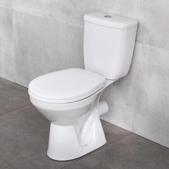 Унитаз компакт CERSANIT MITO GREY нижний подвод горизонтальный PP