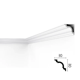 Плинтус потолочный  LX-40, 30х30х2000 мм, экструдированный полистирол