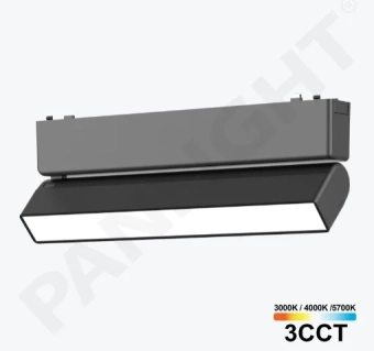 Светильник поворотный 12W 3CCT, Linear 48V черный для магнитных треков, Ultra Slim 230 mm PL-12MTD3CCT-BK