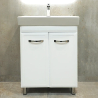 Шкаф напольный Allure белый матовый под умывальник Neon 600