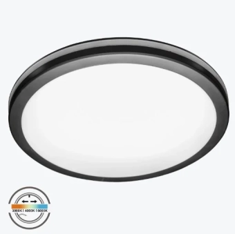 Плафон потолочный LED 50W 3CCT PL-CL50H9Y3CCT-BL 230V IP65 черный