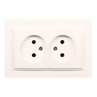 Розетка двойная без заземления Despina 102-010005-121
