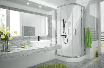 Смеситель для умывальника SIROS BLACK, Invena, Польша