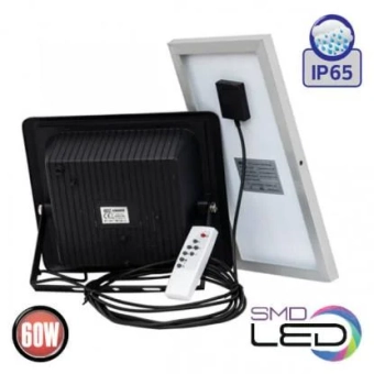 Светодиодный уличный прожектор на солнечной батарее TIGER-60 60 Вт LED 6400 K 1040 лм Horoz IP65