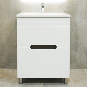 Шкаф напольный Etna белый матовый под умывальник Nomi Argo 600