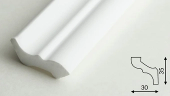Плинтус потолочный LX-35 30*35*2000 мм, экструдированный полистирол