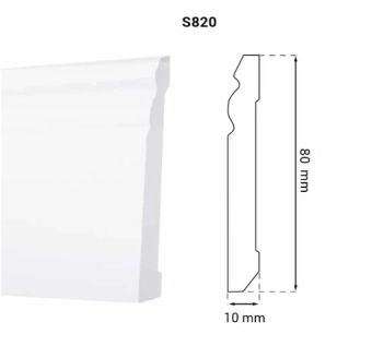 Плинтус из дюрополимера HDPS Arbiton STIQ S0820 белый