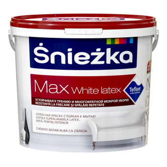 SNIEZKA MAX White Latex, 5L, акриловая краска интерьерная