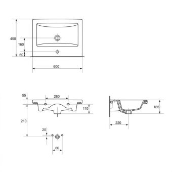 Шкаф напольный Trend белый матовый под умывальник Como/Moduo 600