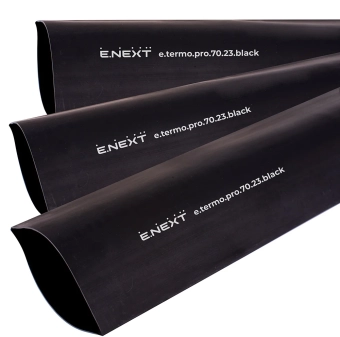 Термоусадочная трубка с клеевым слоем e.termo.pro.70.23.black, 70/23, 1м, черная