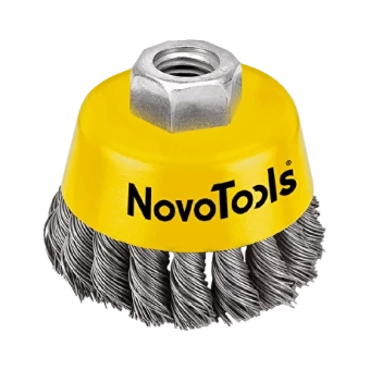 Щетка торцевая ТМ NovoTools сталь, плетенная, 150мм (32мм)