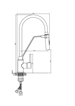 Смеситель для кухни MAGNETIC WHITE BZ-30-L02, Invena, Польша