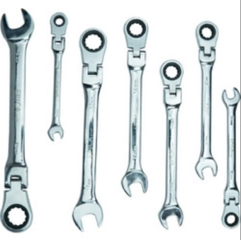 Набор комбинированных ключей с карданом и трещоткой, 7шт (8мм, 10мм, 12мм, 13мм, 14мм, 17мм, 19мм), EP-20465, Epica Star