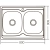 Кухонная мойка накладная Zerix Z8060B-08-180E Двойная