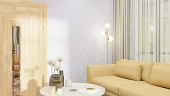 Обои виниловые на бумажной основе BelVinil TEMPO K-0537-62 светло-серые 0.53х10 м