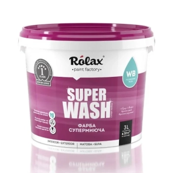 Срок Краска супермоющаяся акриловая "SUPER WASH" 14kg, Белая, матовая