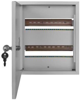 Шкаф металлический 24 модуля 330х275х100, IP 44 навесной с задней стенкой , с замком