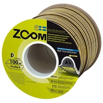 Уплотнительная лента Zoom Classic "P" (9х5,5мм), белая