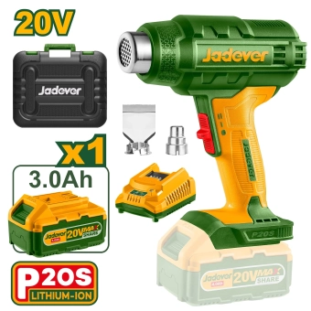 Строительный фен беспроводнойна аккумуляторе 20V 300/550'C 100/200L/min; Jadever