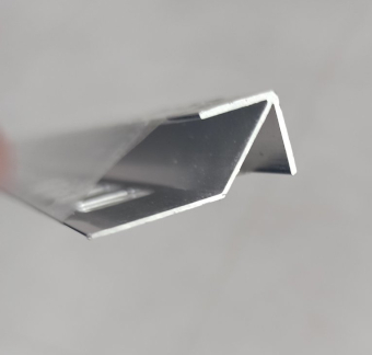 ZA10, Алюм. профиль для керам. плитки 10 мм, наружн., 2.5 м, Polish Silver
