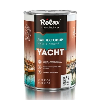 Срок Лак яхтный полиуретановый матовый "Yacht" 0,8 kg, Rolax