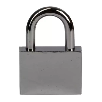 Замок навесной b60мм, чугунный, хромированный, дужка d9мм