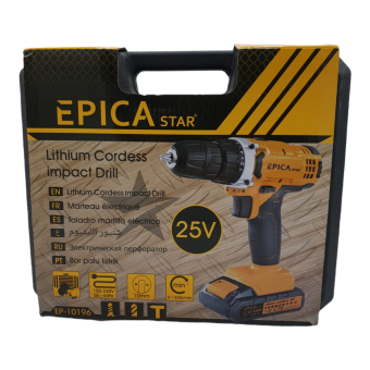 Шуруповерт с двумя аккумуляторами 25V, ударный, EP-10196, Epica Star