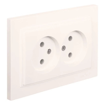 Розетка двойная без заземления Despina 102-010005-121