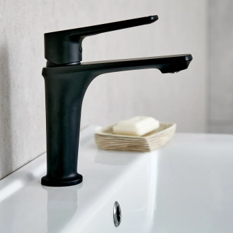 Смеситель для умывальника MAT│ECO NERO, чёрный