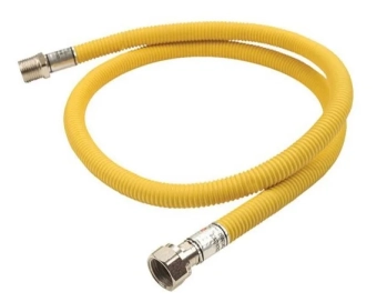 Шланг газовый из нержавеющей стали желтый 200 см 1/2 FM