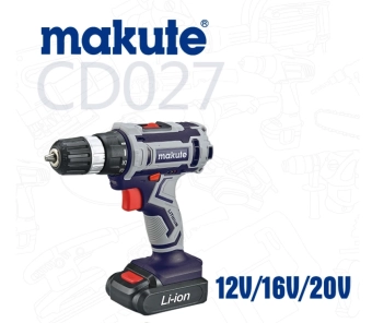 Дрель-шуруповерт на аккумуляторе 12V, Ø0,8-10 мм, 0-450-1450 об/мин, Makute