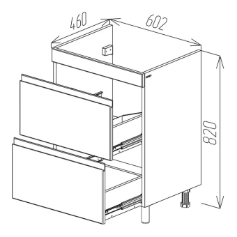 Шкаф напольный Studio белый матовый под умывальник Argo 600