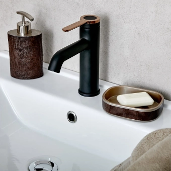 Смеситель для умывальника - MAT│ECO Серия GRAND - на умывальник, однорычажный, черный