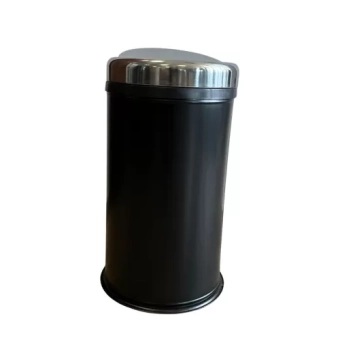 Мусорный котейнер металлический с крышкой PRACTIC 12L Черный