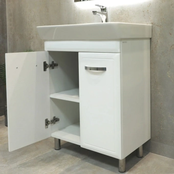 Шкаф напольный Allure белый матовый под умывальник Neon 600