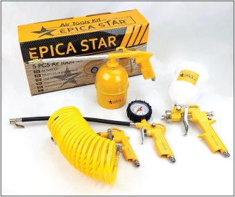 Набор строительных пневмо-пистолетов для компрессора, EP-50603, Epica Star